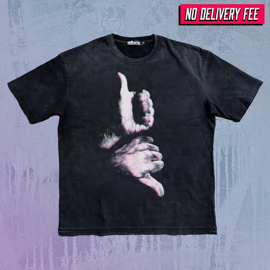 HIGHS AND LOWS - Premium 260GSM Vintage Lightly Frayed Oversized Tee