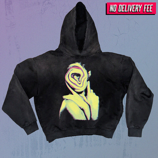 CHAOS - Premium 420GSM Sunfaded and Frayed Boxy Hoodie