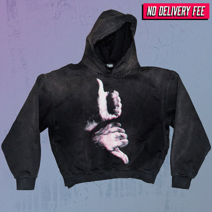 HIGHS AND LOWS - Premium 420GSM Sunfaded and Frayed Boxy Hoodie