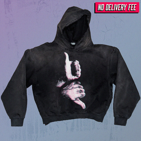 HIGHS AND LOWS - Premium 420GSM Sunfaded and Frayed Boxy Hoodie