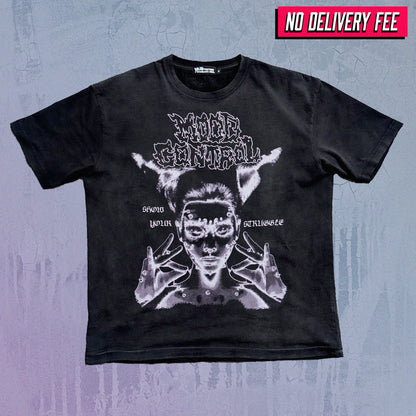 NEGATIVE - Premium 260GSM Vintage Lightly Frayed Oversized Tee