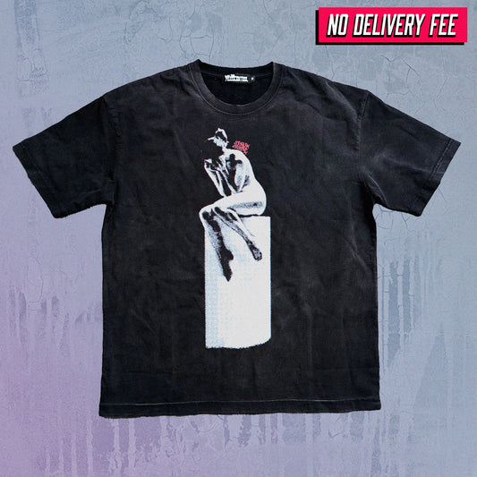 ALONE - Premium 260GSM Vintage Lightly Frayed Oversized Tee
