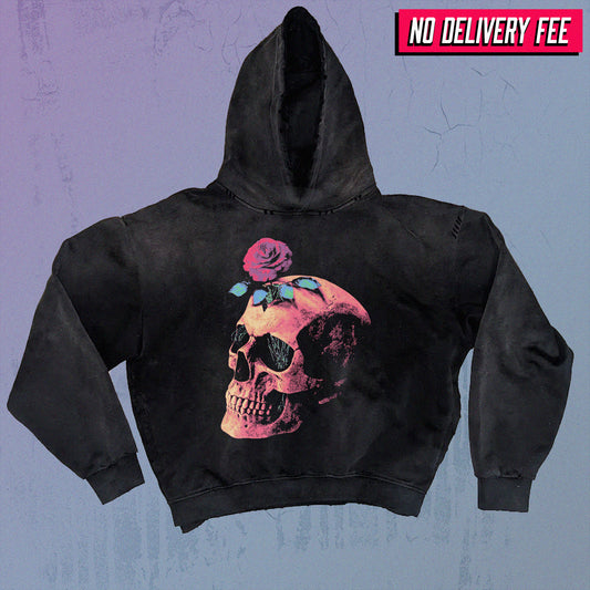 ALIVE? - Premium 420GSM Sunfaded and Frayed Boxy Hoodie