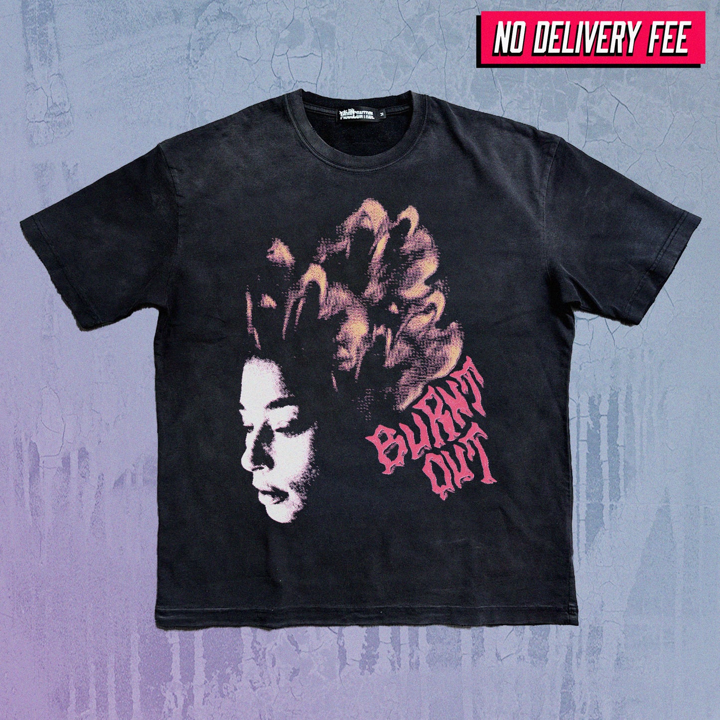 BURNT OUT - Premium 260GSM Vintage Lightly Frayed Oversized Tee