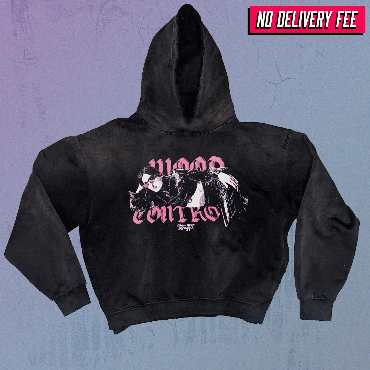 CALM V2 - Premium 420GSM Sunfaded and Frayed Boxy Hoodie