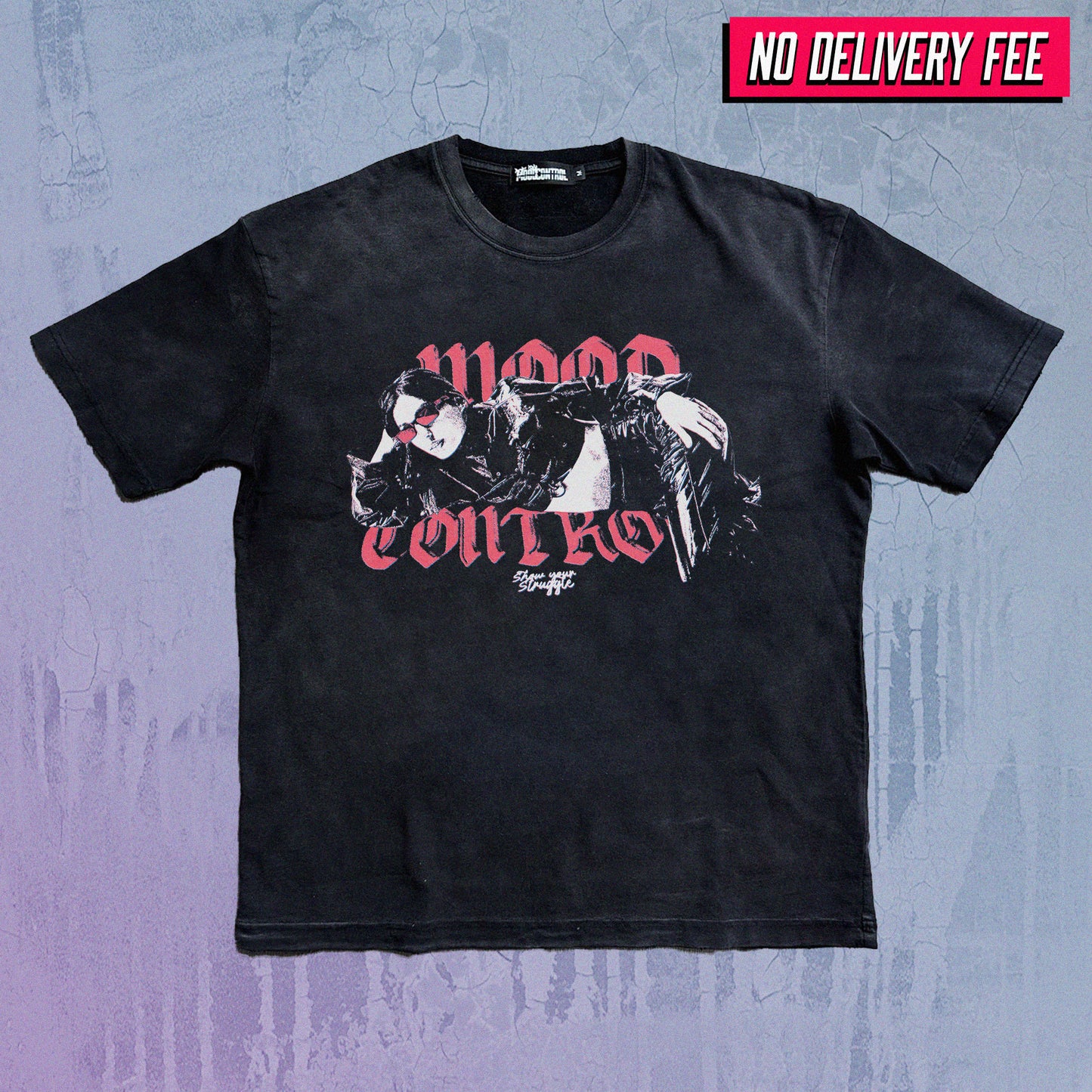 CALM - Premium 260GSM Vintage Lightly Frayed Oversized Tee