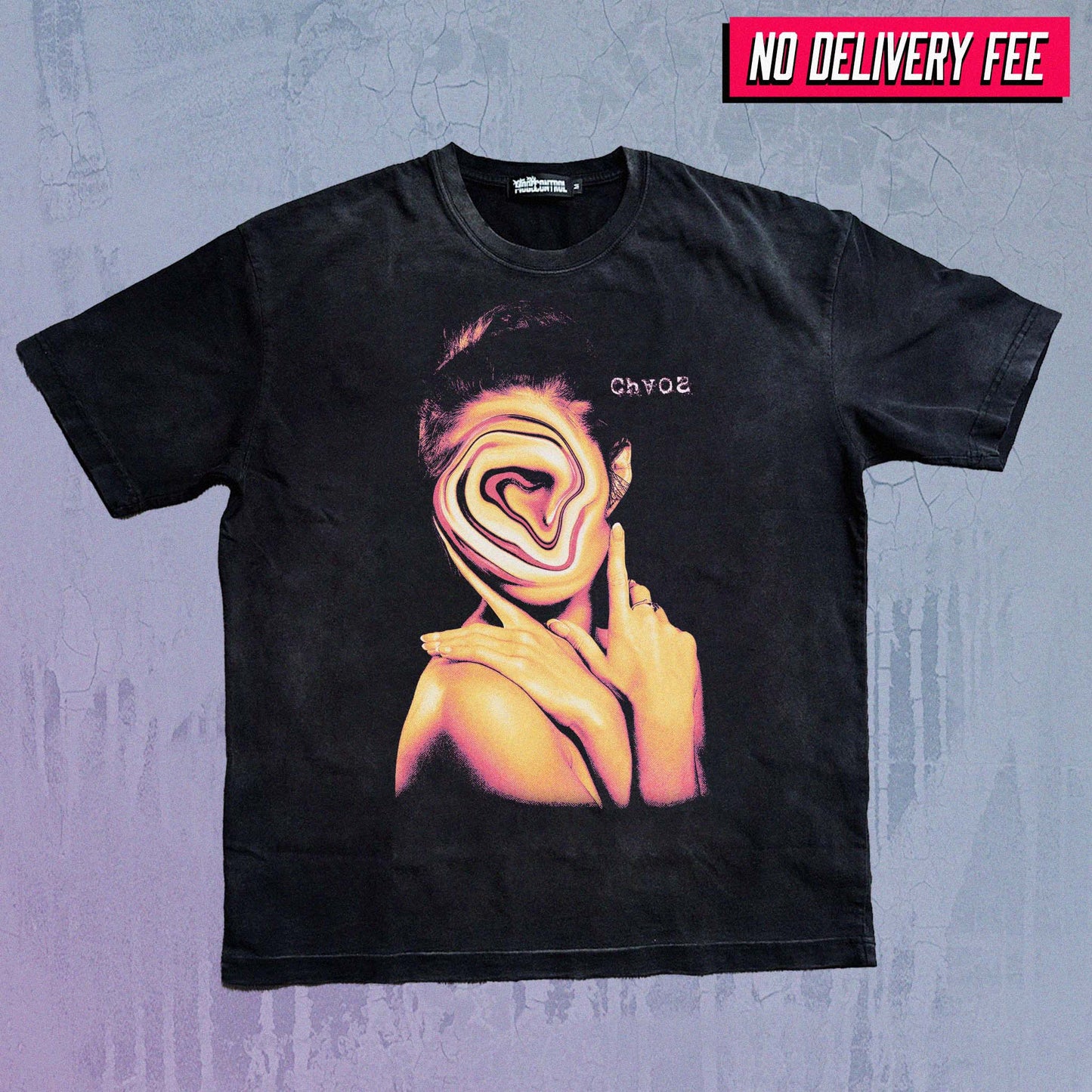 CHAOS - Premium 260GSM Vintage Lightly Frayed Oversized Tee