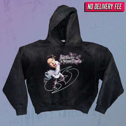 ENERGY - Premium 420GSM Sunfaded and Frayed Boxy Hoodie
