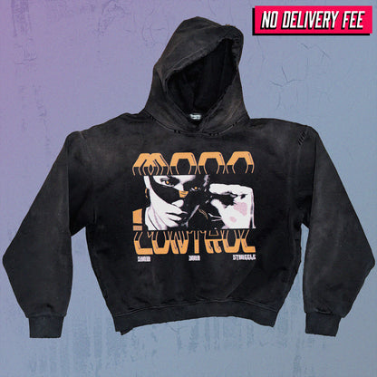 FUTURE - Premium 420GSM Sunfaded and Frayed Boxy Hoodie