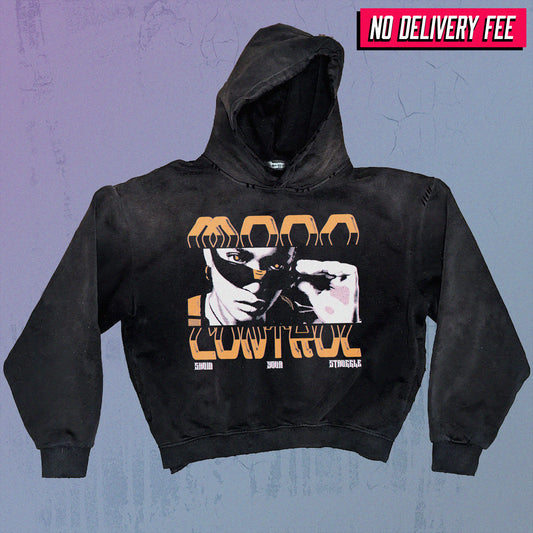 FUTURE - Premium 420GSM Sunfaded and Frayed Boxy Hoodie