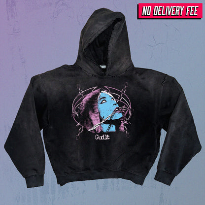 GUILT V2 - Premium 420GSM Sunfaded and Frayed Boxy Hoodie
