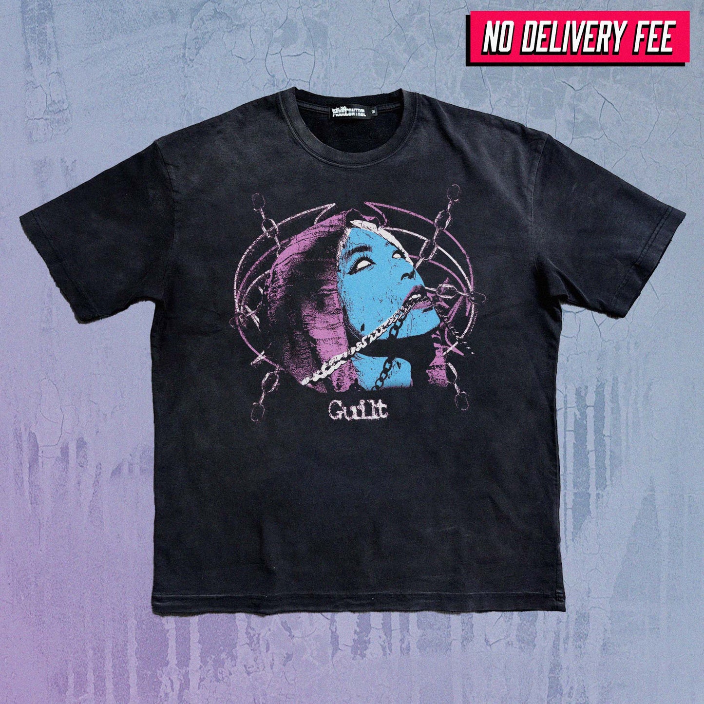 GUILT V2 - Premium 260GSM Vintage Lightly Frayed Oversized Tee