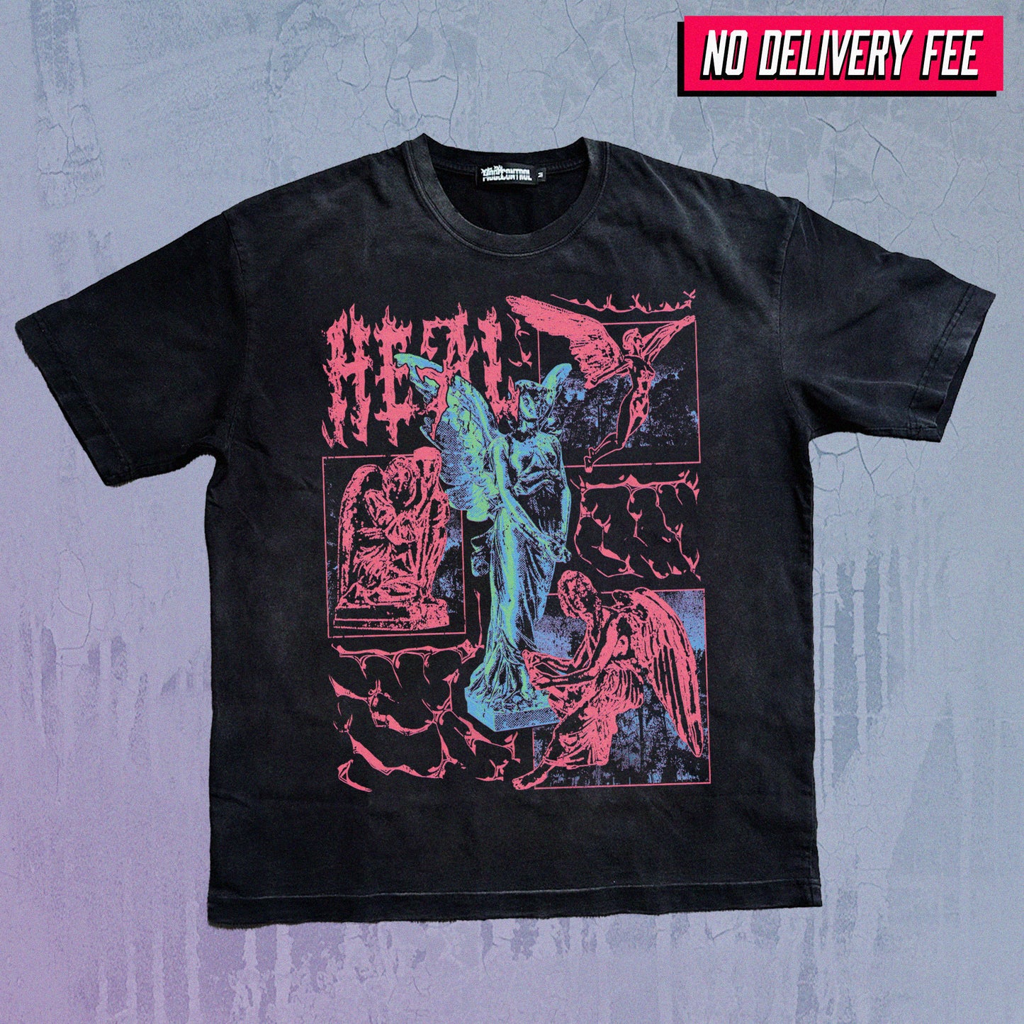HEAL - Premium 260GSM Vintage Lightly Frayed Oversized Tee