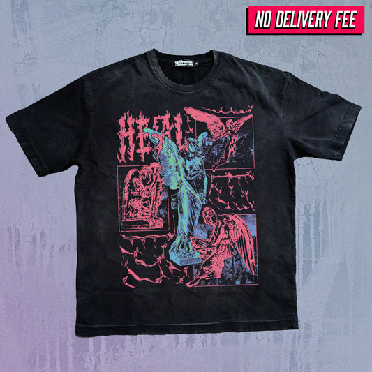 HEAL - Premium 260GSM Vintage Lightly Frayed Oversized Tee