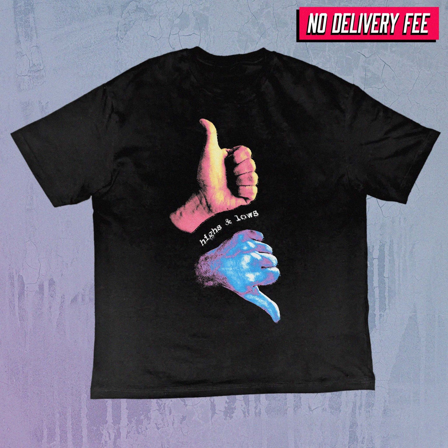 HIGHS AND LOWS - Value 190GSM Solid Oversized Tee