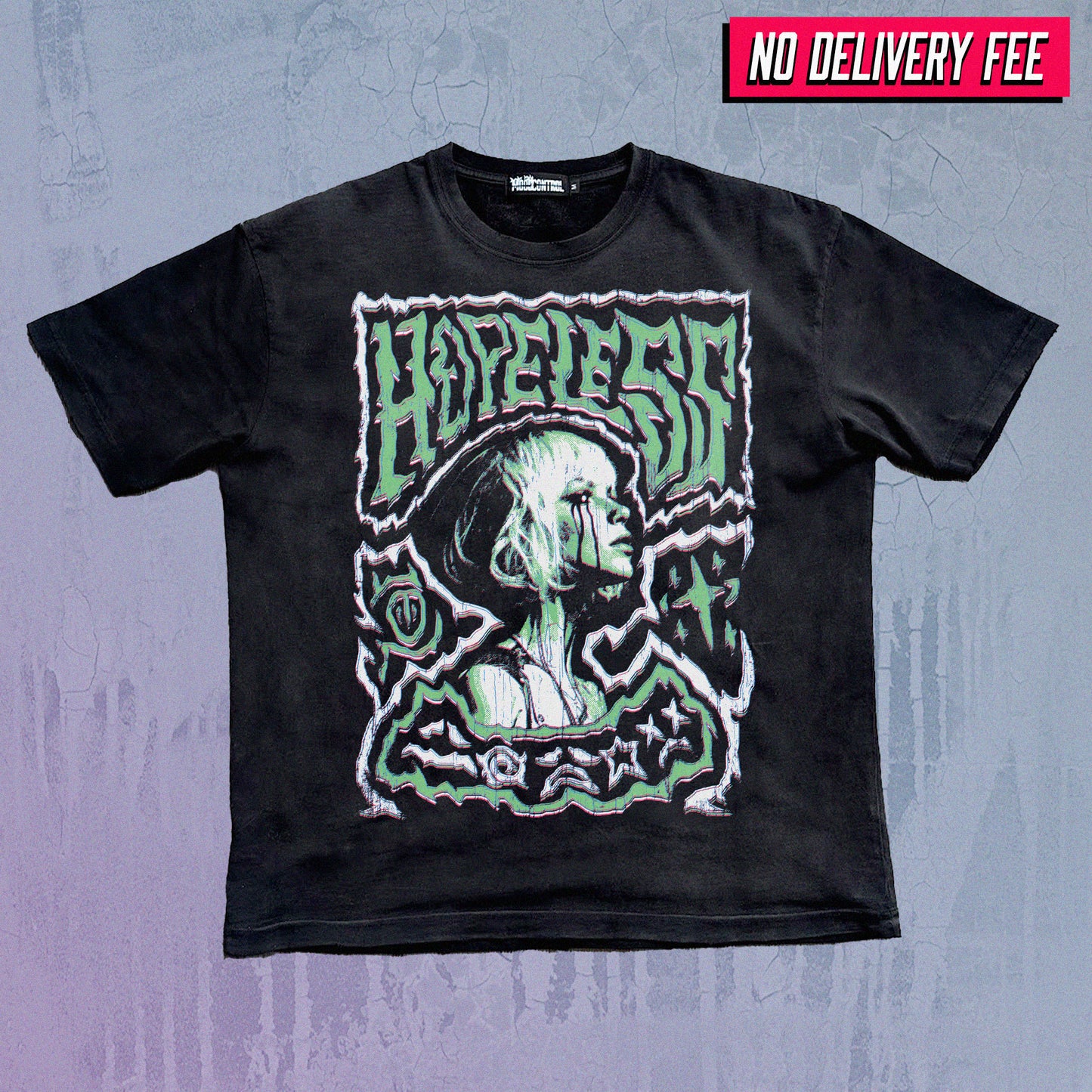 HOPELESS - Premium 260GSM Vintage Lightly Frayed Oversized Tee