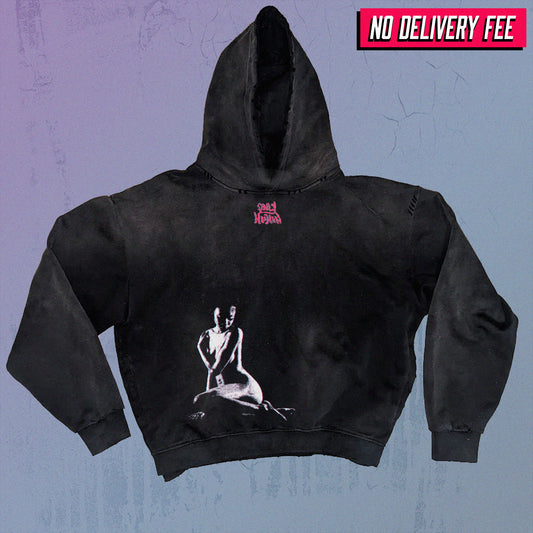 ONLY HUMAN - Premium 420GSM Sunfaded and Frayed Boxy Hoodie