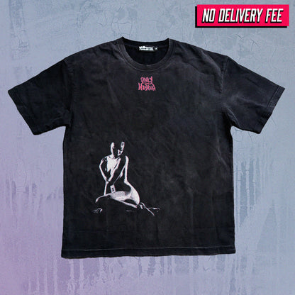 ONLY HUMAN - Premium 260GSM Vintage Lightly Frayed Oversized Tee
