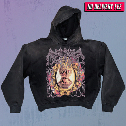IMAGE - Premium 420GSM Sunfaded and Frayed Boxy Hoodie