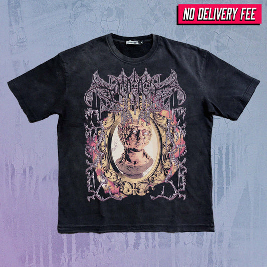 IMAGE - Premium 260GSM Vintage Lightly Frayed Oversized Tee