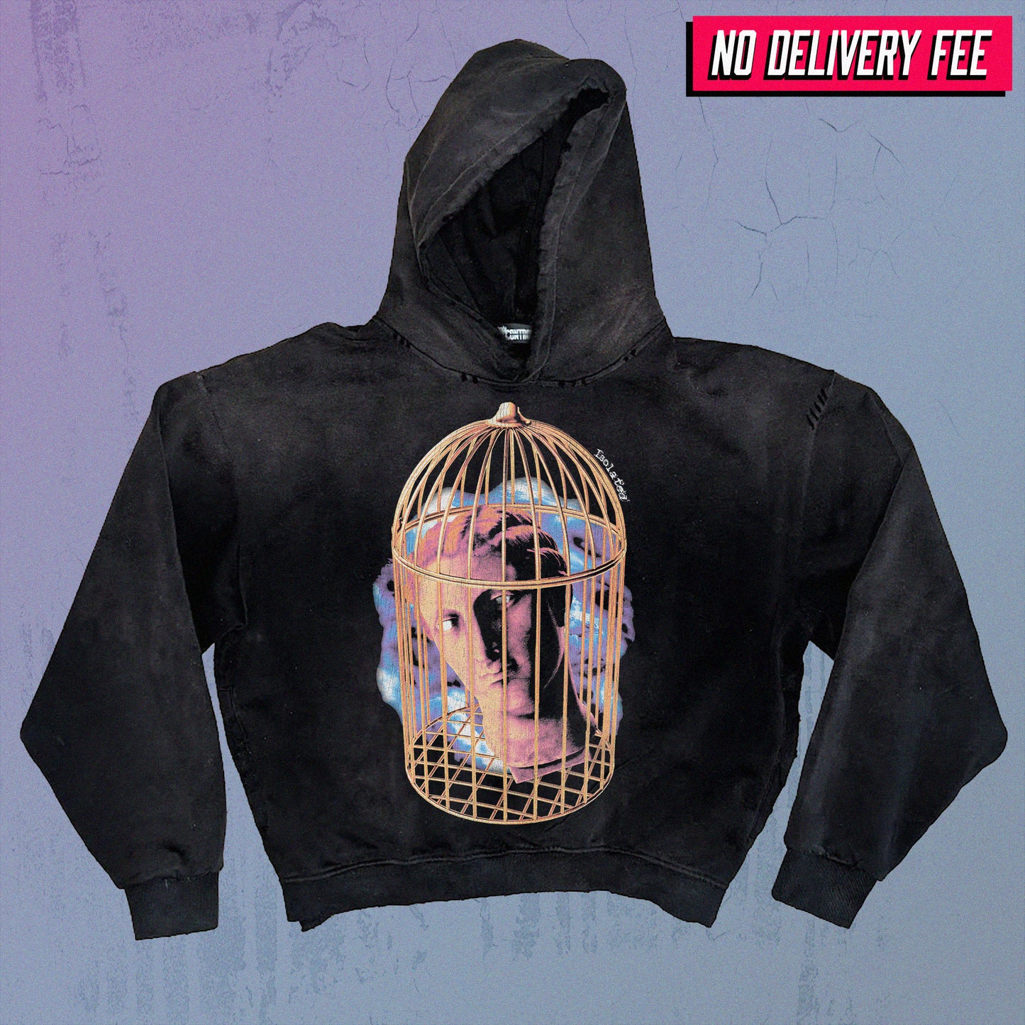 ISOLATED - Premium 420GSM Sunfaded and Frayed Boxy Hoodie