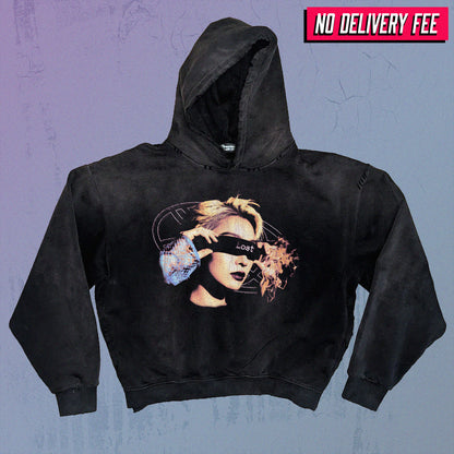 LOST V2 - Premium 420GSM Sunfaded and Frayed Boxy Hoodie