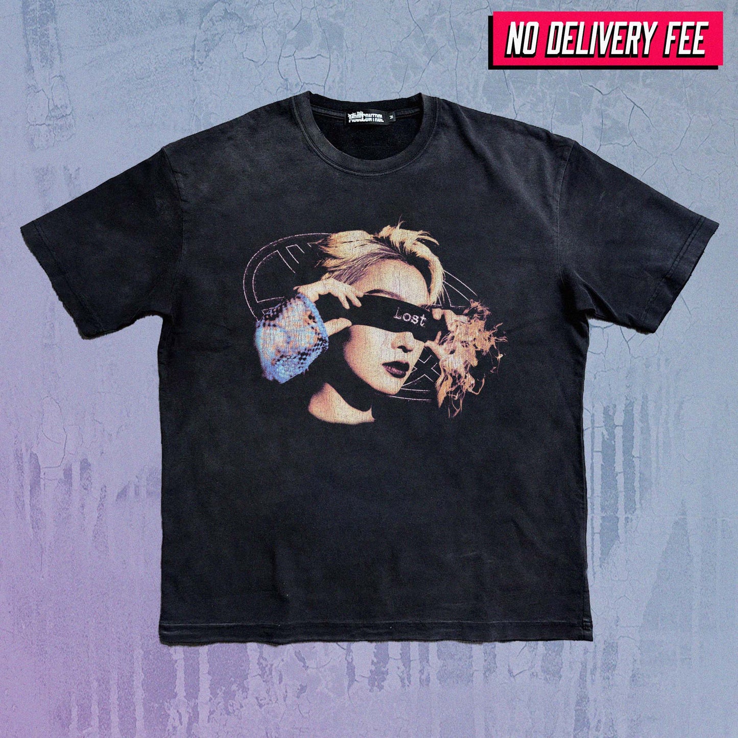 LOST V2 - Premium 260GSM Vintage Lightly Frayed Oversized Tee