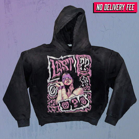 LOST - Premium 420GSM Sunfaded and Frayed Boxy Hoodie