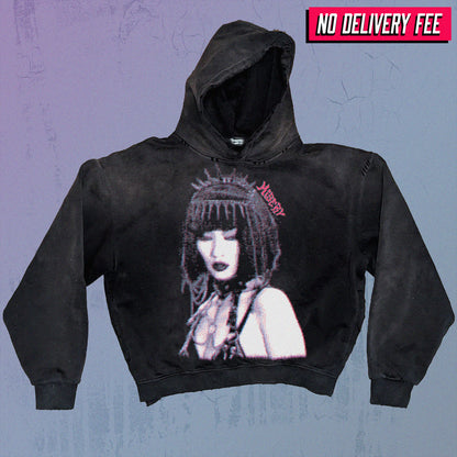 MISERY - Premium 420GSM Sunfaded and Frayed Boxy Hoodie
