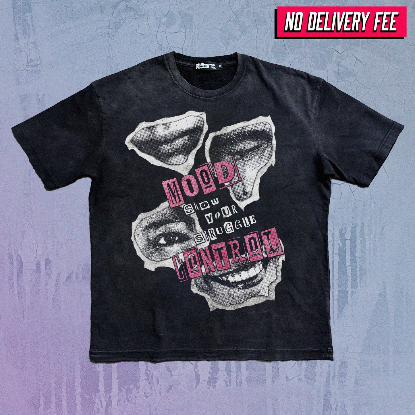 MOOD SWINGS - Premium 260GSM Vintage Lightly Frayed Oversized Tee