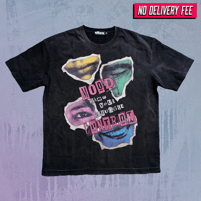 MOOD SWINGS V2 - Premium 260GSM Vintage Lightly Frayed Oversized Tee