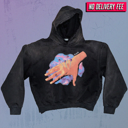 NUMB - Premium 420GSM Sunfaded and Frayed Boxy Hoodie
