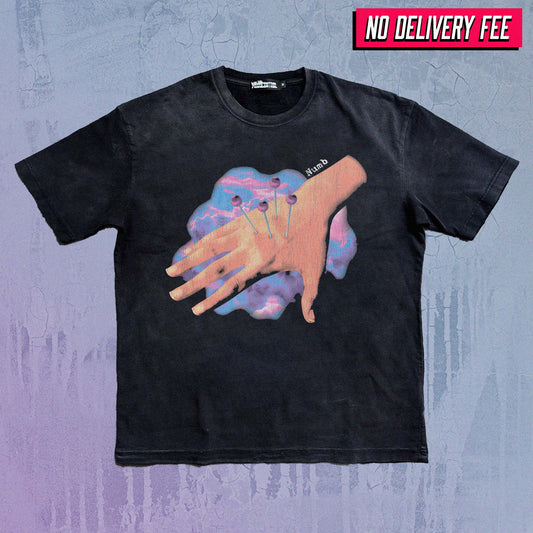 NUMB - Premium 260GSM Vintage Lightly Frayed Oversized Tee