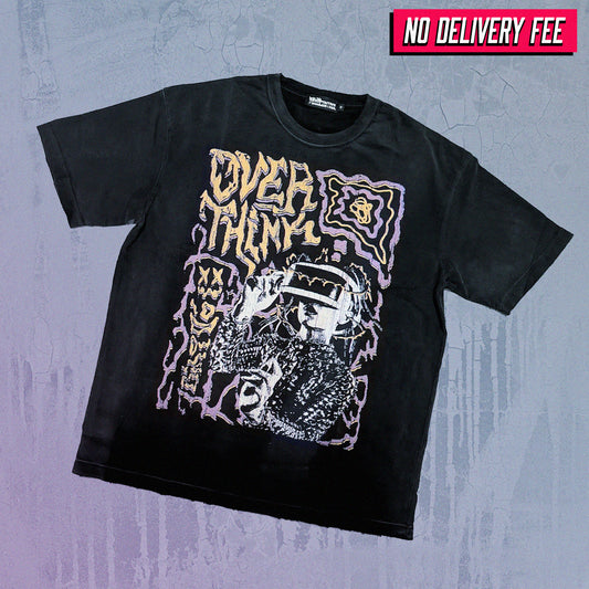 OVERTHINK - Premium 260GSM Vintage Lightly Frayed Oversized Tee