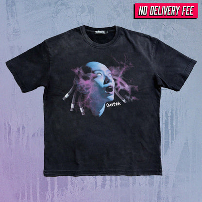 OVERTHINK V2 - Premium 260GSM Vintage Lightly Frayed Oversized Tee