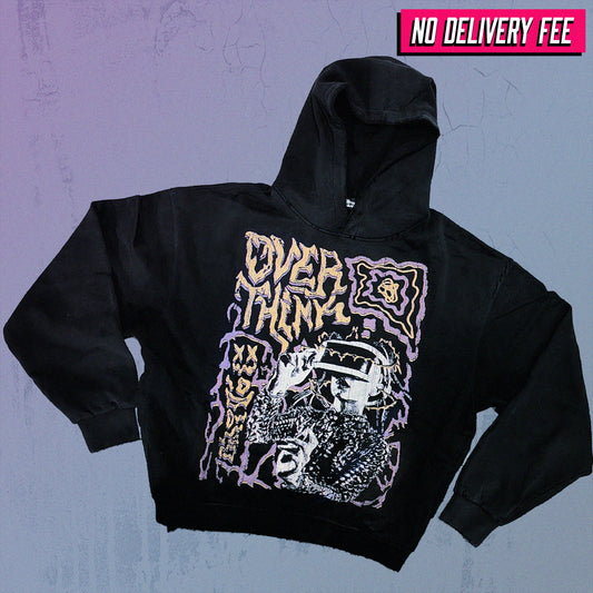 OVERTHINK - Premium 420GSM Sunfaded and Frayed Boxy Hoodie