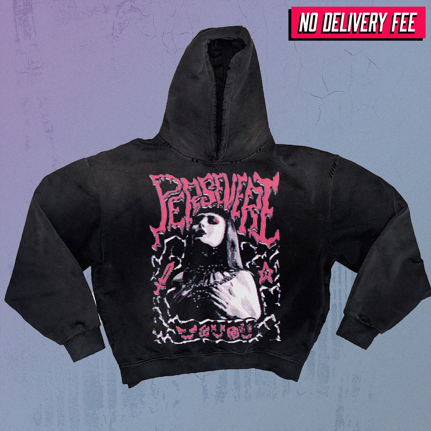 PERSEVERE - Premium 420GSM Sunfaded and Frayed Boxy Hoodie