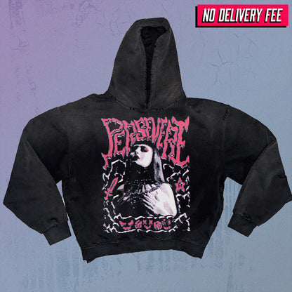 PERSEVERE - Premium 420GSM Sunfaded and Frayed Boxy Hoodie
