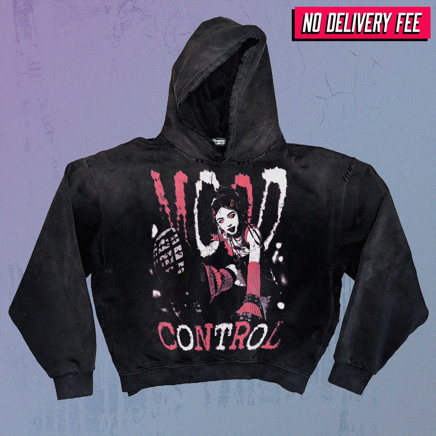 RECKLESS - Premium 420GSM Sunfaded and Frayed Boxy Hoodie