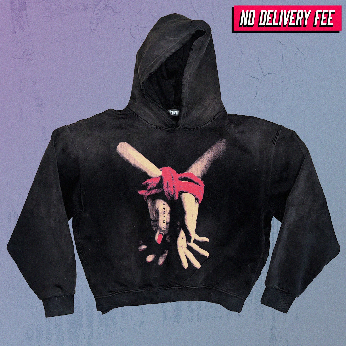 REGRET - Premium 420GSM Sunfaded and Frayed Boxy Hoodie
