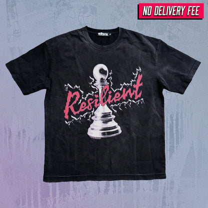 RESILIENT - Premium 260GSM Vintage Lightly Frayed Oversized Tee
