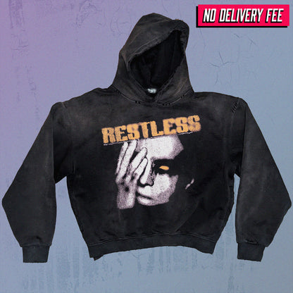 RESTLESS - Premium 420GSM Sunfaded and Frayed Boxy Hoodie