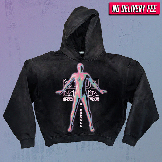 RISE V2 - Premium 420GSM Sunfaded and Frayed Boxy Hoodie