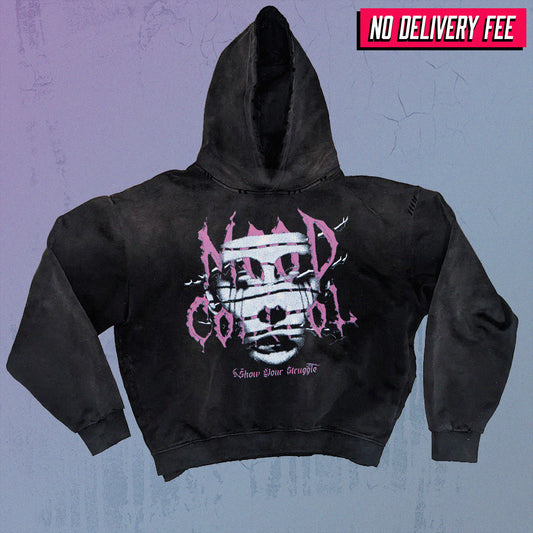 SPLIT V2 - Premium 420GSM Sunfaded and Frayed Boxy Hoodie