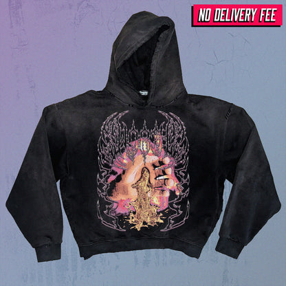 WORTH - Premium 420GSM Sunfaded and Frayed Boxy Hoodie
