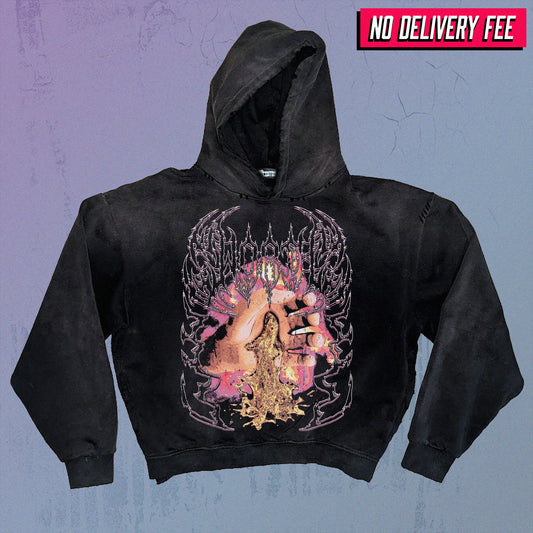 WORTH - Premium 420GSM Sunfaded and Frayed Boxy Hoodie